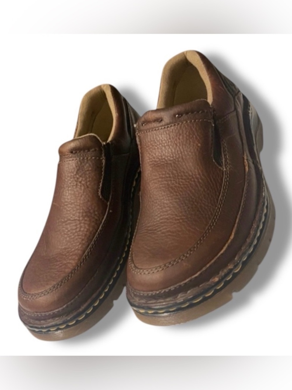 Dr. Martens Men's Orson Brown Leather Slip-On Loafers Size 8 - 11198 - AW004